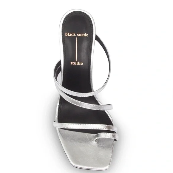 Black Suede Studio Cindy Strappy Slip on Sandal, Size: EU 40.5 - Picture 2 of 14